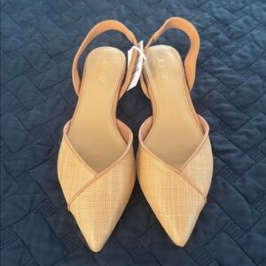 J. Crew Beige Slingback Flats size 8.5